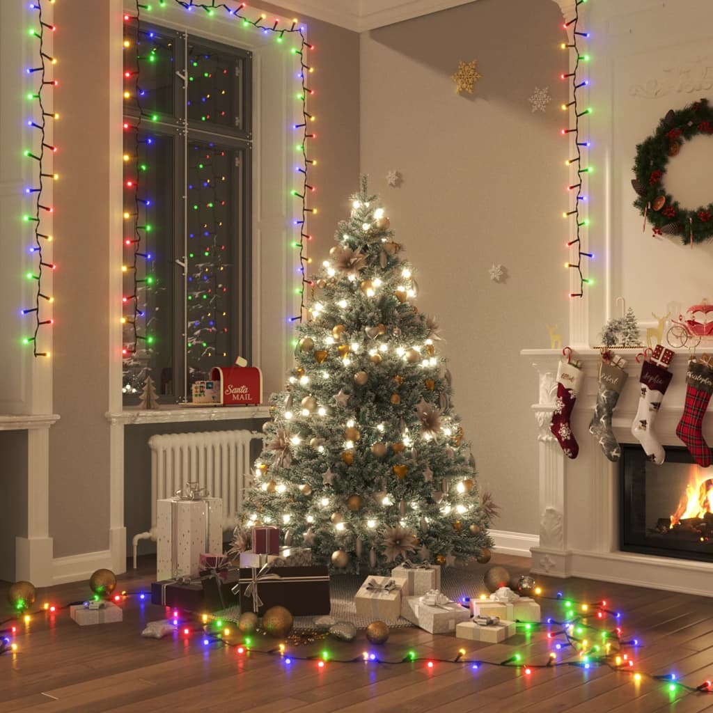VidaXL Kompakte Lichterkette mit 2000 LEDs, mehrfarbig, 45 m PVC