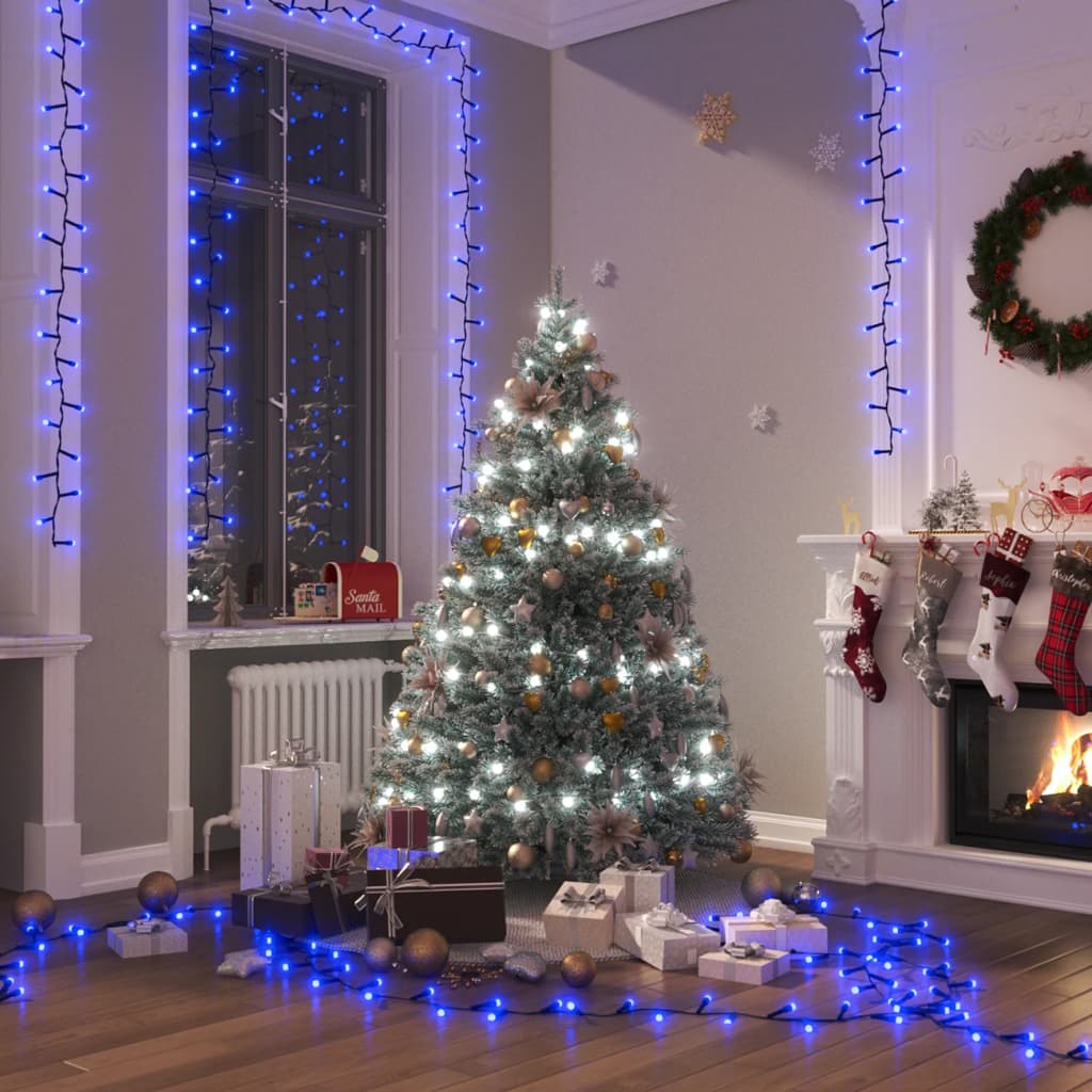 VidaXL Kompakte Lichterkette mit 3000 LEDs, blau, 65 m, PVC