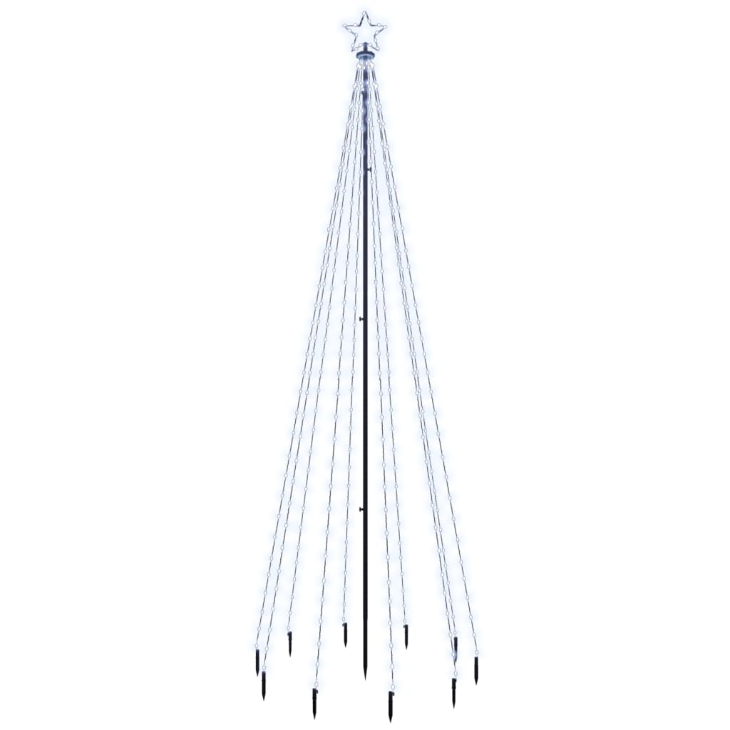 Vidaxl kerstboom met grondpin 310 led's koudwit 300 cm