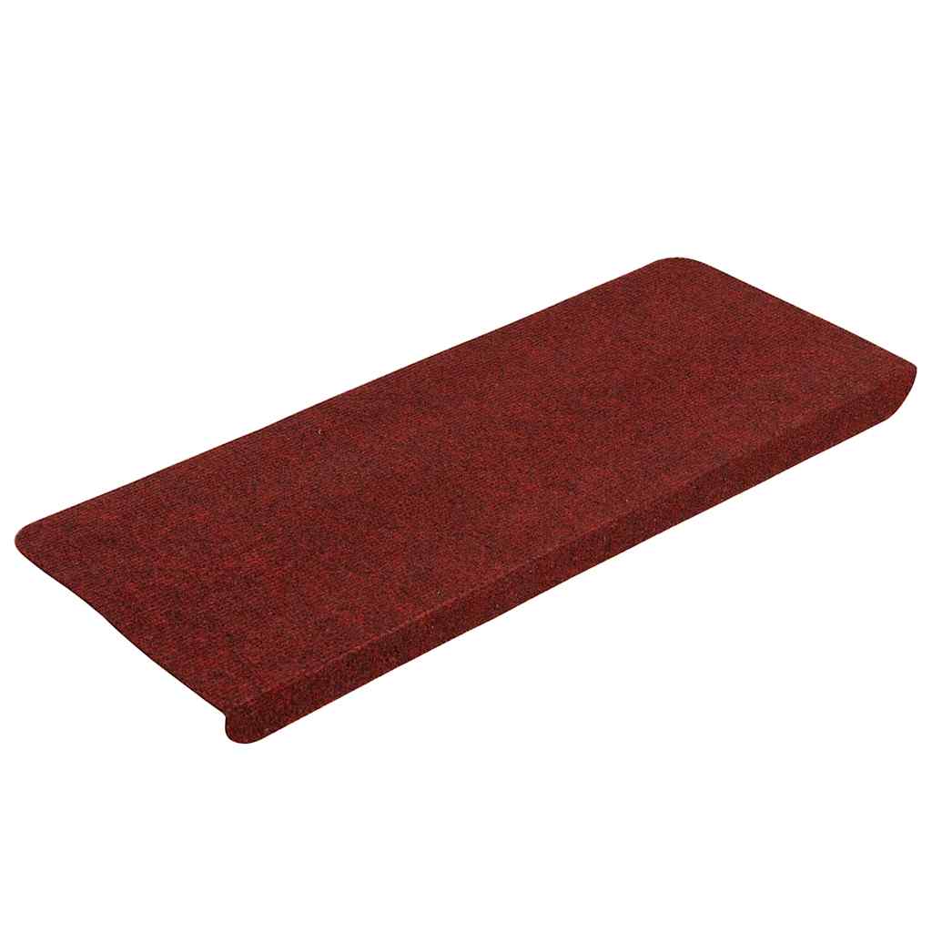 VidaXL Selbstklebende Treppenmatten, 15 Stück, 65 x 24,5 x 3,5 cm, Rot