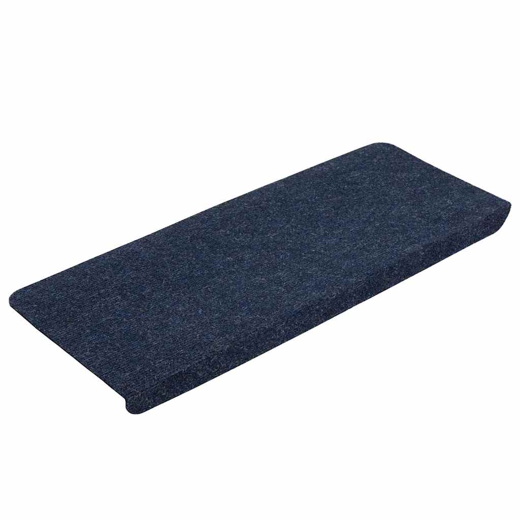 VidaXL Selbstklebende Treppenmatten, 15 Stück, 65 x 24,5 x 3,5 cm, Blau