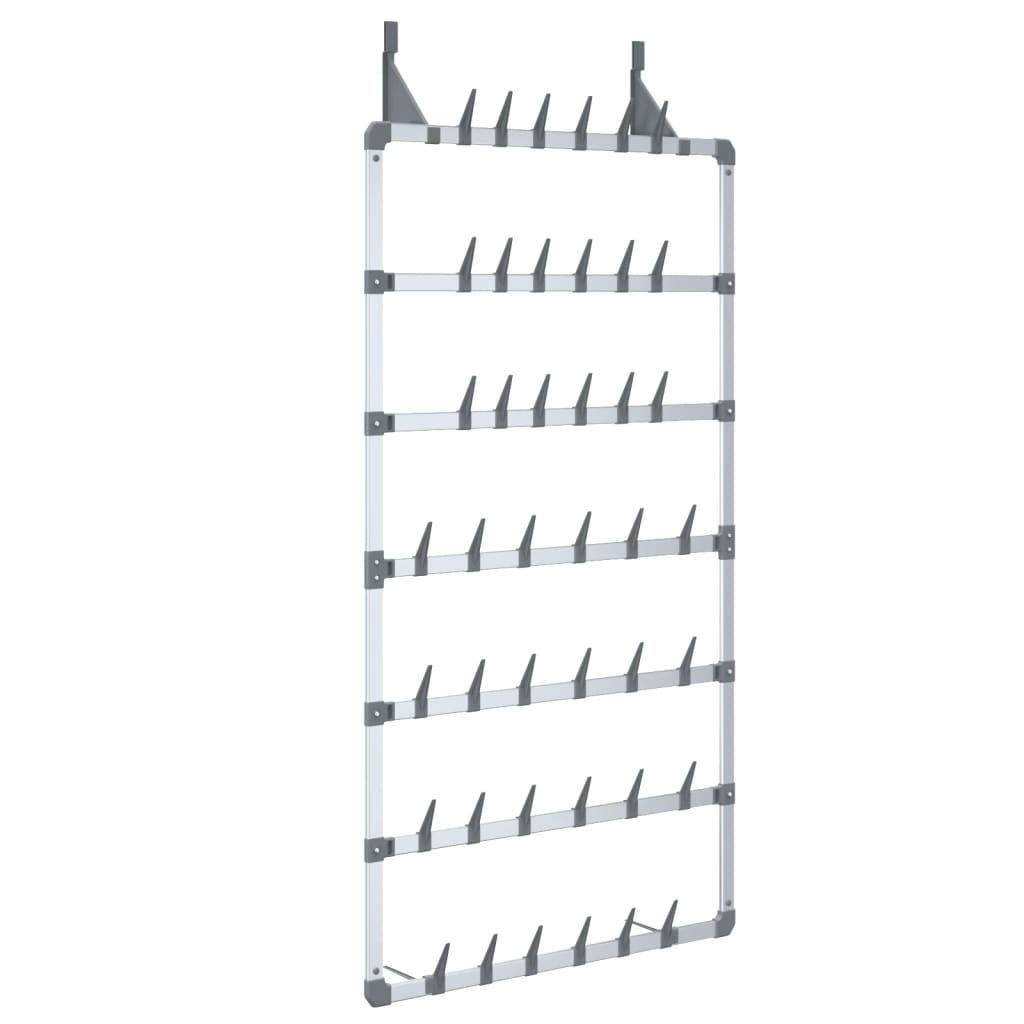 VidaXL Hängender Schuhständer 66x13x139 cm Silber
