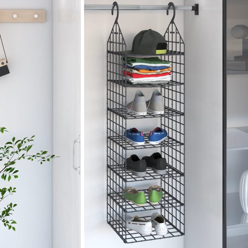 VidaXL Hängender Kleiderschrank-Organizer mit 7 Regalböden