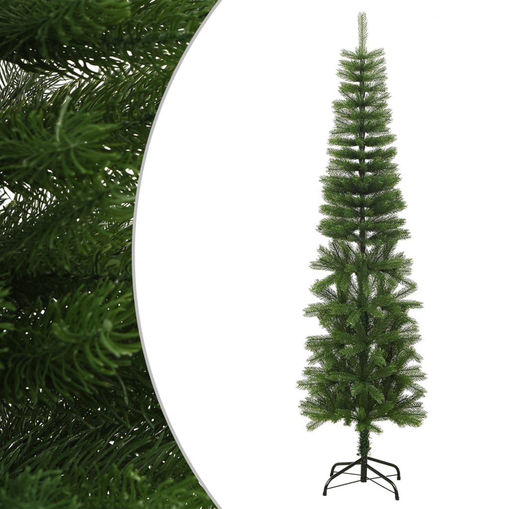 VidaXL Künstlicher Weihnachtsbaum mit Ständer, schmal, 210 cm, pro