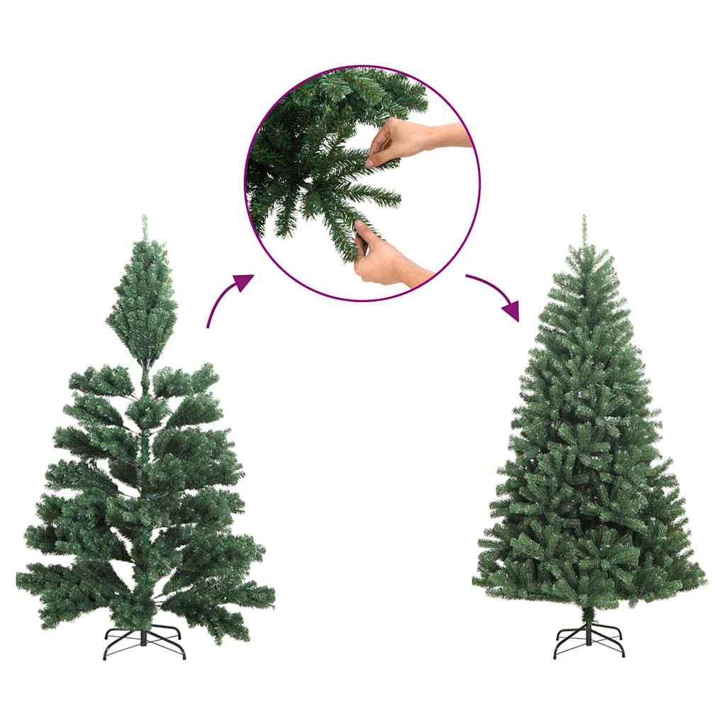 Vidaxl kunstkerstboom met standaard half 180 cm pvc roze