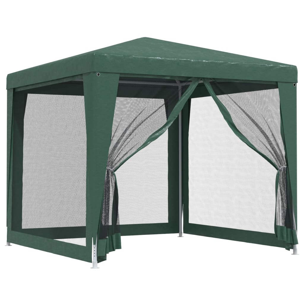 VIDAXL – Partytisch mit 4 Seitenwänden aus Netzgewebe, 2,5 x 2,5 m, HDPE, Grün