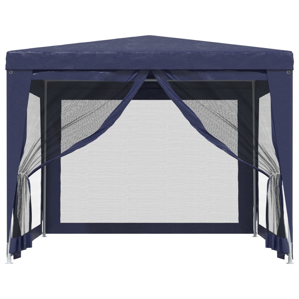 VIDAXL - Partysitze mit 4 Seitenwänden aus Netzgewebe (3x3 m), HDPE, blau