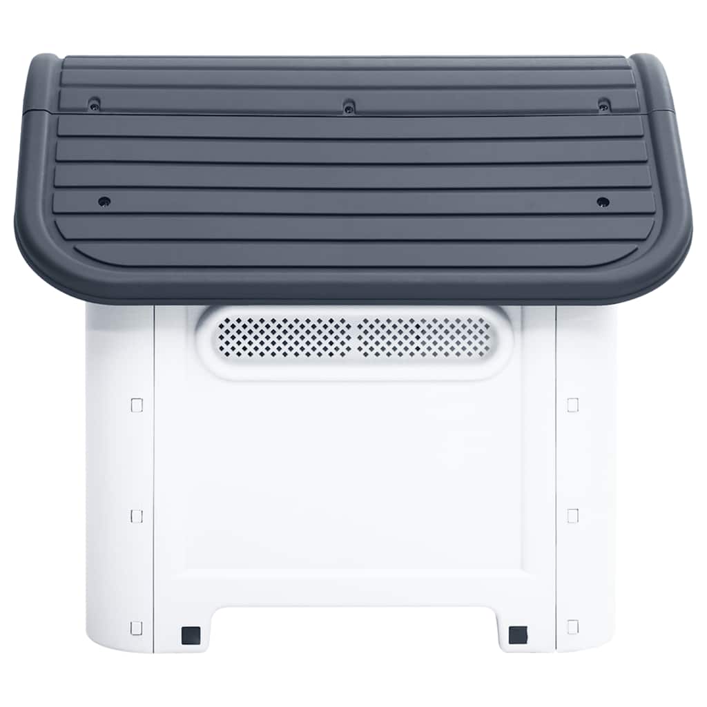 Vidaxl hondenhok grijs 59x75x66 cm polypropyleen