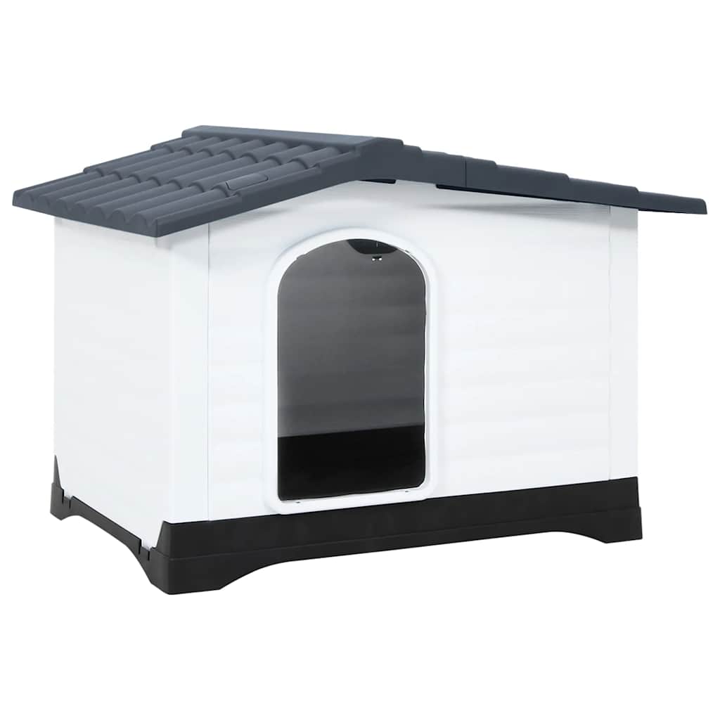 VidaXL Hundeloft 90,5x68x66 cm Polypropengrau