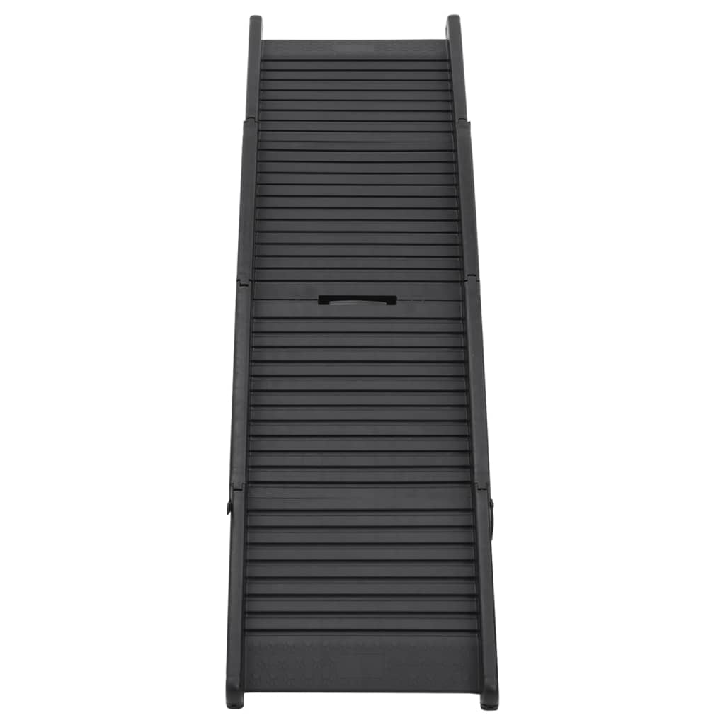 VidaXL Faltbare Hunderampe 153x40x12,5 cm Kunststoff Schwarz