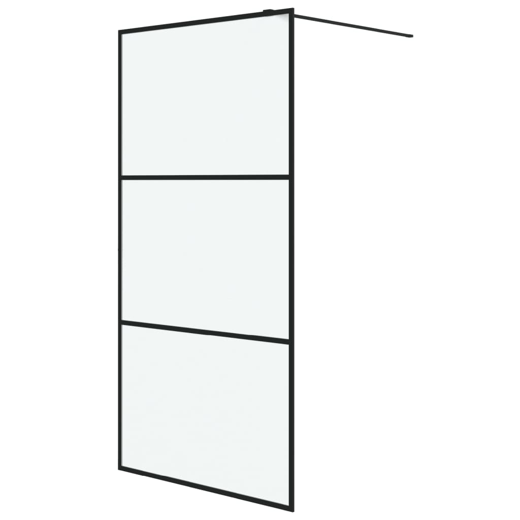 Vidaxx Walk-in Duschwand 100x195 cm matt ESG-Glas schwarz