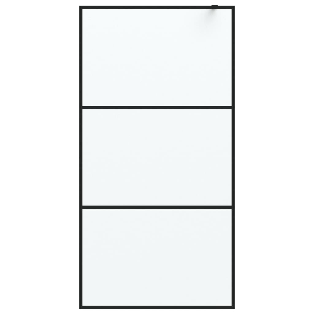 Vidaxx Walk-in Duschwand 100x195 cm matt ESG-Glas schwarz