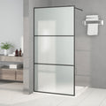 Vidaxx Walk-in Duschwand 100x195 cm matt ESG-Glas schwarz