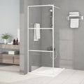 VidaXL Begehete Duschwand 80x195 cm Transparentes ESG-Glas Weiß