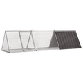 Vidaxl konijnenkooi antraciet 302,5x80,5x71 cm gegalvaniseerd staal
