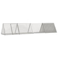 Vidaxl konijnenhok 403,5x80,5x71 cm gegalvaniseerd staal grijs