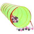 Vidaxl kinderspeeltunnel met 250 ballen 175 cm polyester groen