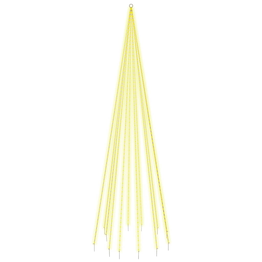 Vidaxl vlaggenmast kerstboom 732 led's warmwit 500 cm
