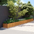 Vidaxl verhoogde tuinbak 580x50x36 cm cortenstaal