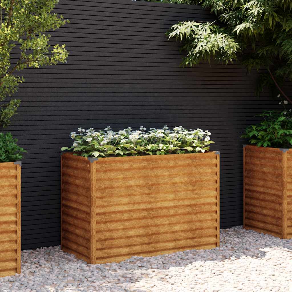 Vidaxl verhoogde tuinbak 100x50x69 cm cortenstaal