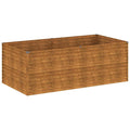 Vidaxl plantenbak verhoogd 196x100x69 cm cortenstaal