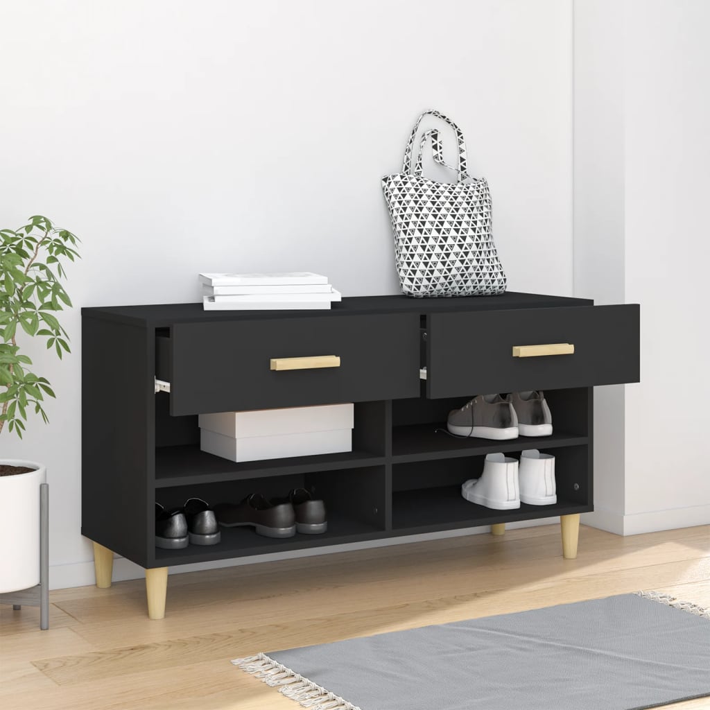 Vidaxx Schuhschrank 102x35x55 cm eigentiertes Holzschwarz