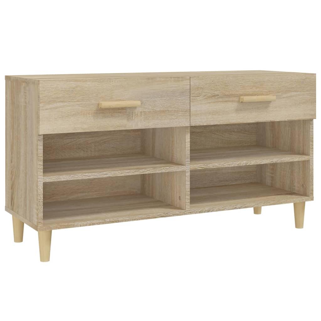 VIDAXL -Schuhschrank 102x35x55 cm richtig Holz Sonoma Eiche gefärbt