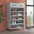 Vidaxl schoenenkast 60x35x105 cm bewerkt hout grijs sonoma eikenkleur