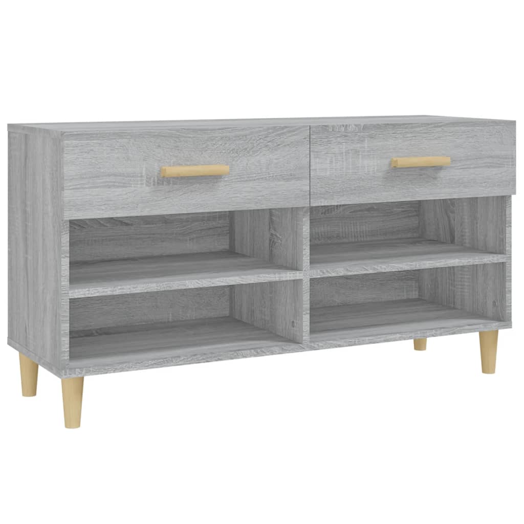 Vidaxx Schuhschrank 102x35x55 cm propertytiertes Holzgrau Sonoma Eiche Farbe