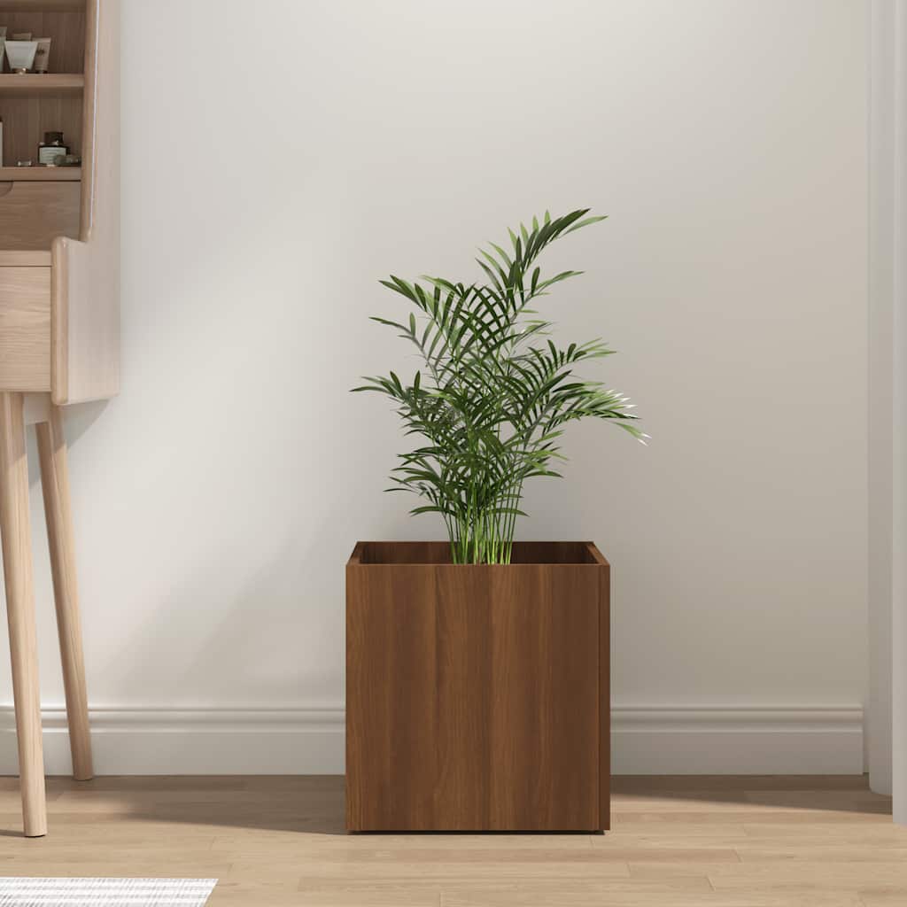 Vidaxl plantenbak 40x40x40 cm bewerkt hout bruineiken