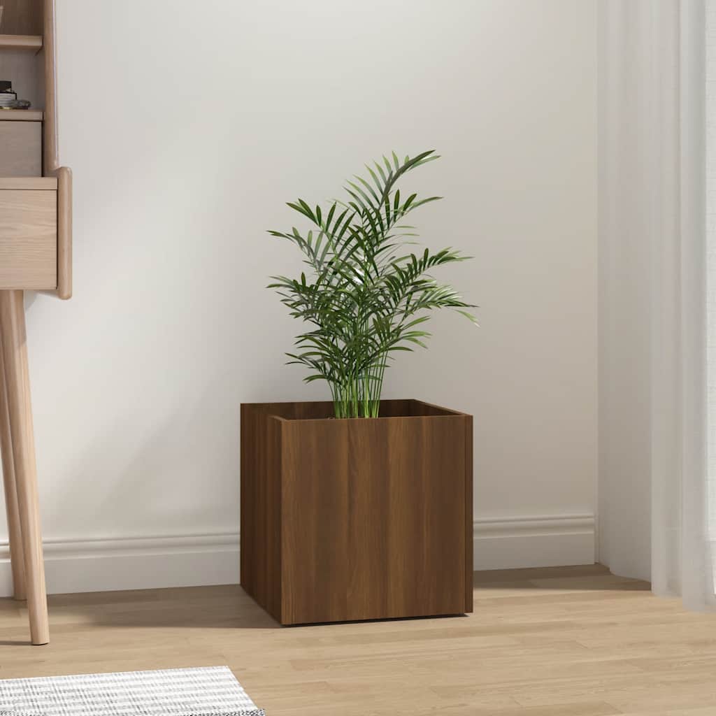 VidaXL -Pflanzer Big 40x40x40 cm verarbeitetes Holz Browniken