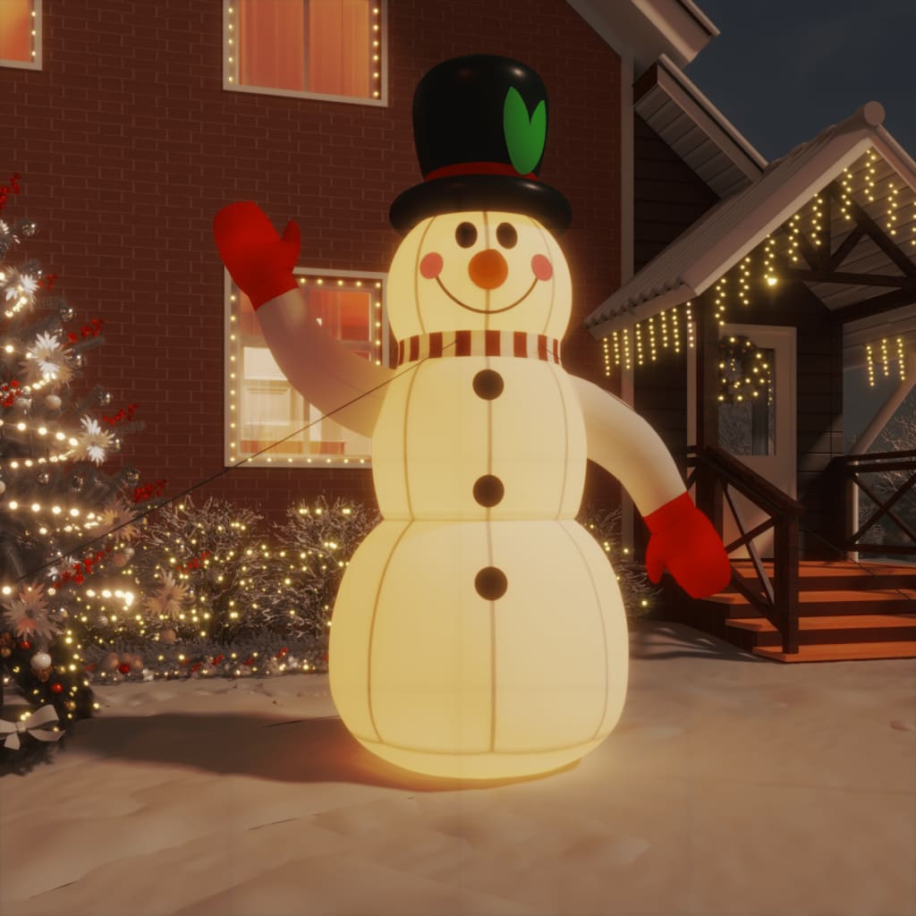 VidaXL aufblasbarer Schneemann mit LED-Beleuchtung, 300 cm