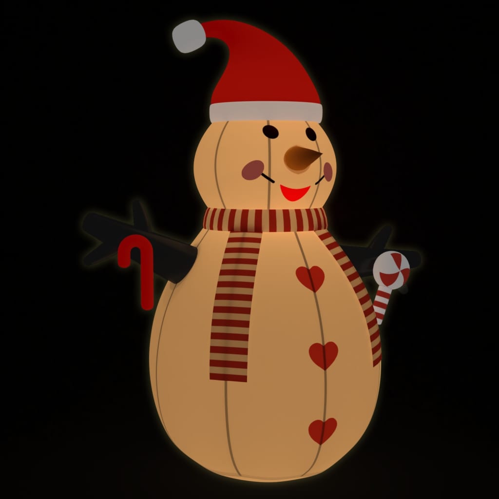 VidaXL aufblasbarer Schneemann mit LED-Beleuchtung, 250 cm