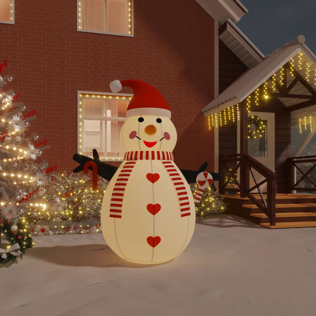 VidaXL aufblasbarer Schneemann mit LED-Beleuchtung, 250 cm
