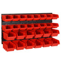 VidaXL 30-teiliges Sortiersystem-Set 77x39 cm Polypropylen Rot und Schwarz