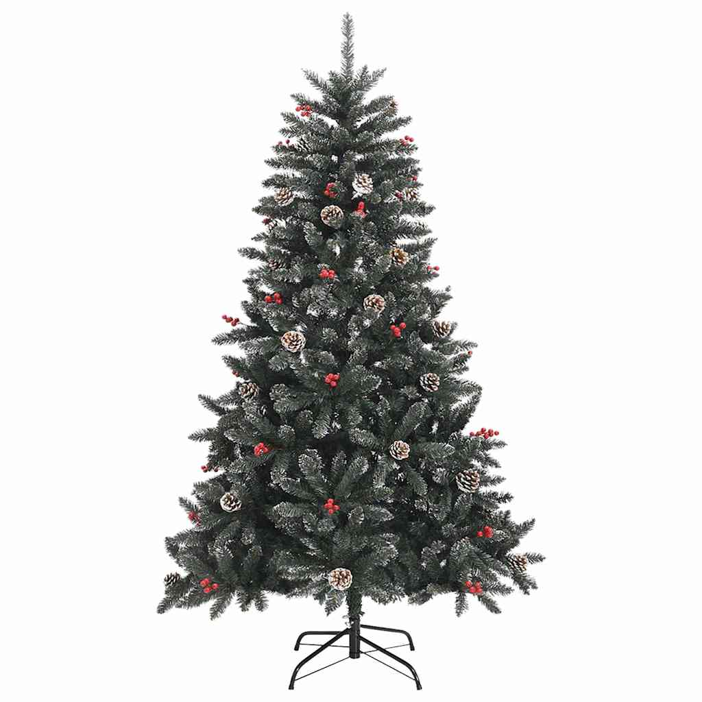 Vidaxl kunstkerstboom met standaard 120 cm pvc groen