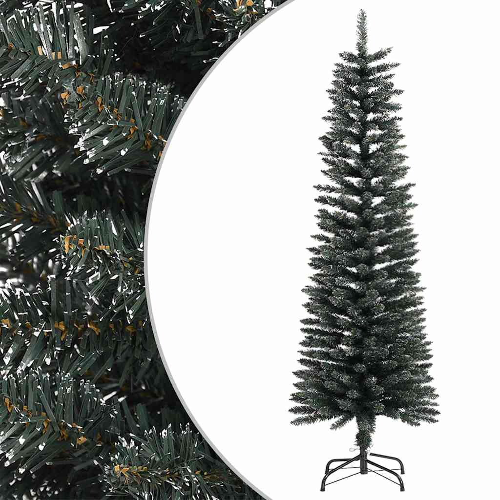 Vidaxl kunstkerstboom met standaard smal 150 cm pvc groen