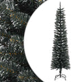 VidaXL Künstlicher Weihnachtsbaum mit Ständer, schmal, 180 cm, PVC, Grün