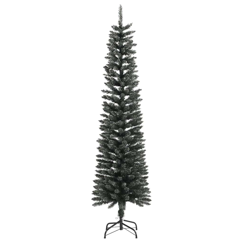 VidaXL Künstlicher Weihnachtsbaum mit Ständer, schmal, 180 cm, PVC, Grün