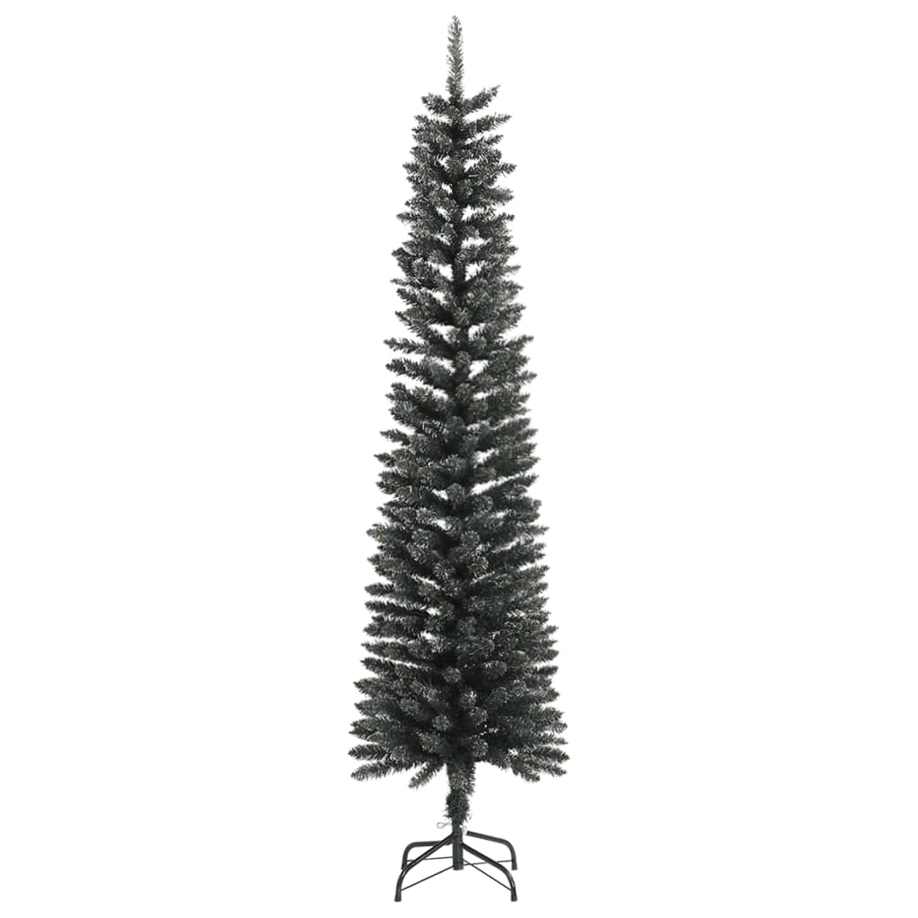Vidaxl kunstkerstboom met standaard smal 210 cm pvc groen