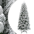 Vidaxl kunstkerstboom met sneeuw 240 cm pvc en pe
