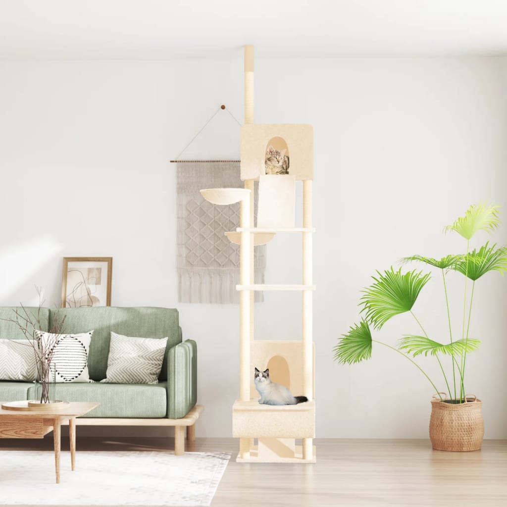 VidaXL Cat Möbel Boden bis Decke 277-303 cm cremefarben