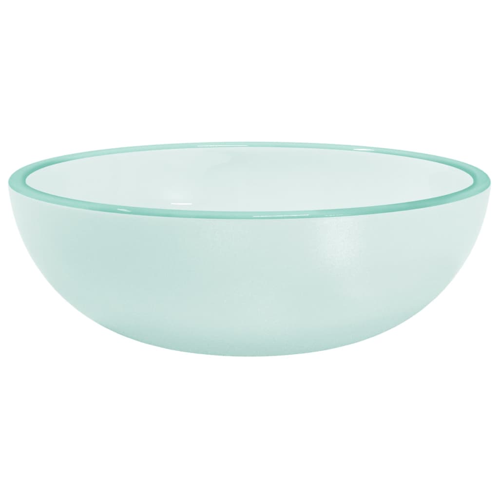 VIDAXL WASCHBECKEN 35X12 CM TEILTER GLAS MATT