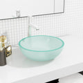 VIDAXL WASCHBECKEN 35X12 CM TEILTER GLAS MATT