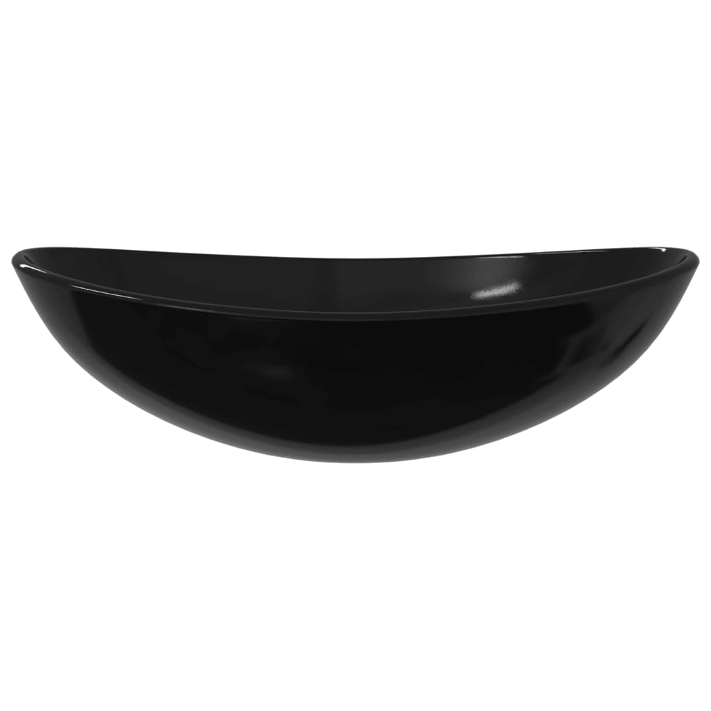 VIDAXL WASCHBECKEN 54,5X35X15,5 CM Temperiertes Glas schwarz