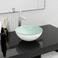 Vidaxl wasbak 30x12 cm gehard glas wit