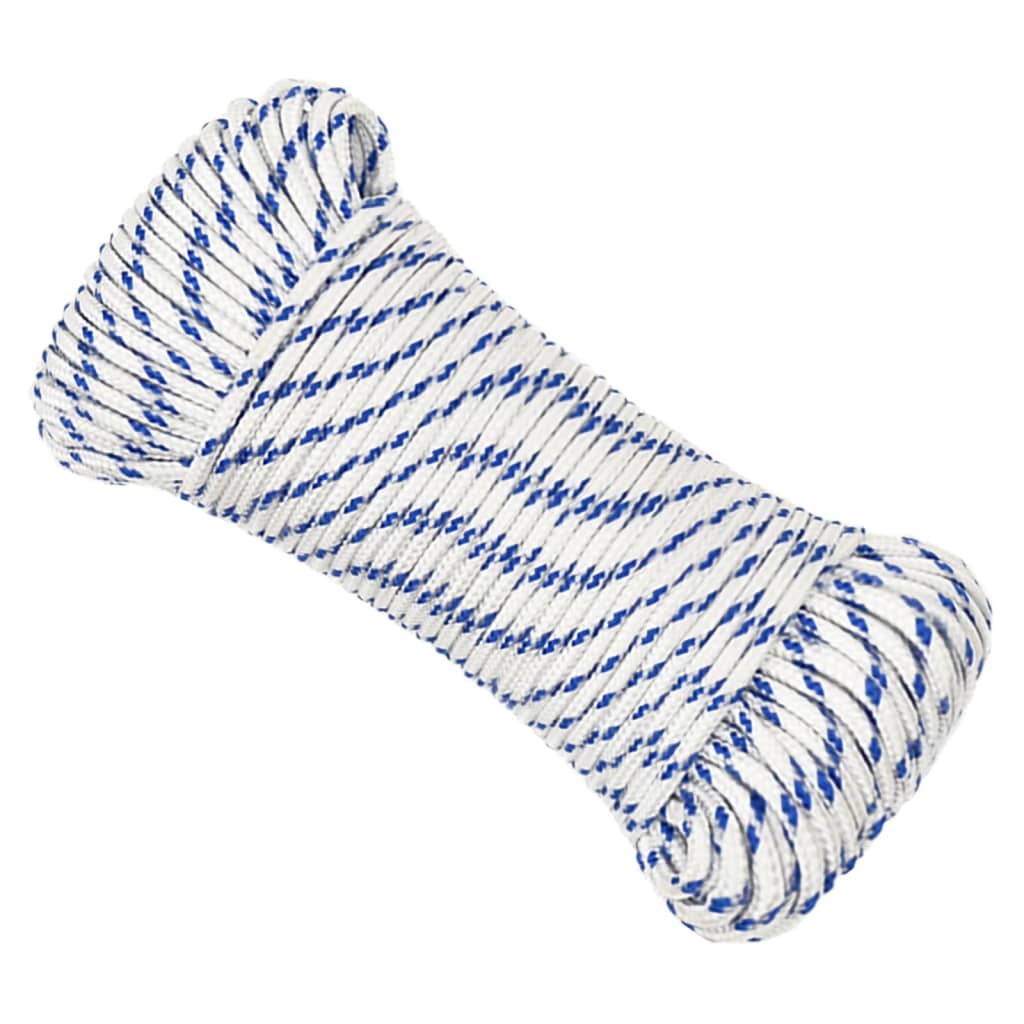 VidaXL Bootsseil 5 mm 25 m Polypropylen Weiß
