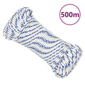 VidaXL Bootsseil 5 mm 500 m Polypropylen Weiß