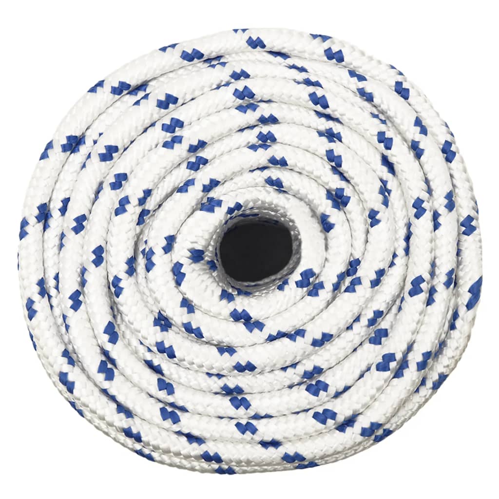 VidaXL Bootsseil 12 mm 25 m Polypropylen Weiß