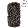 VidaXL Bootsseil 2 mm 25 m Polypropylen Schwarz